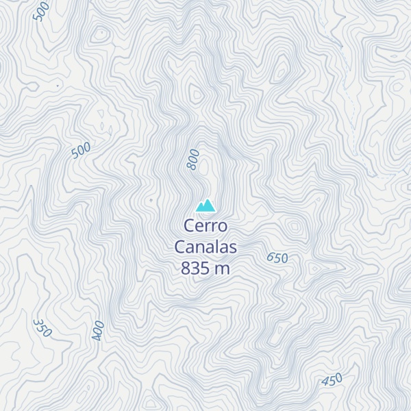 Map of Cerro Canalas
