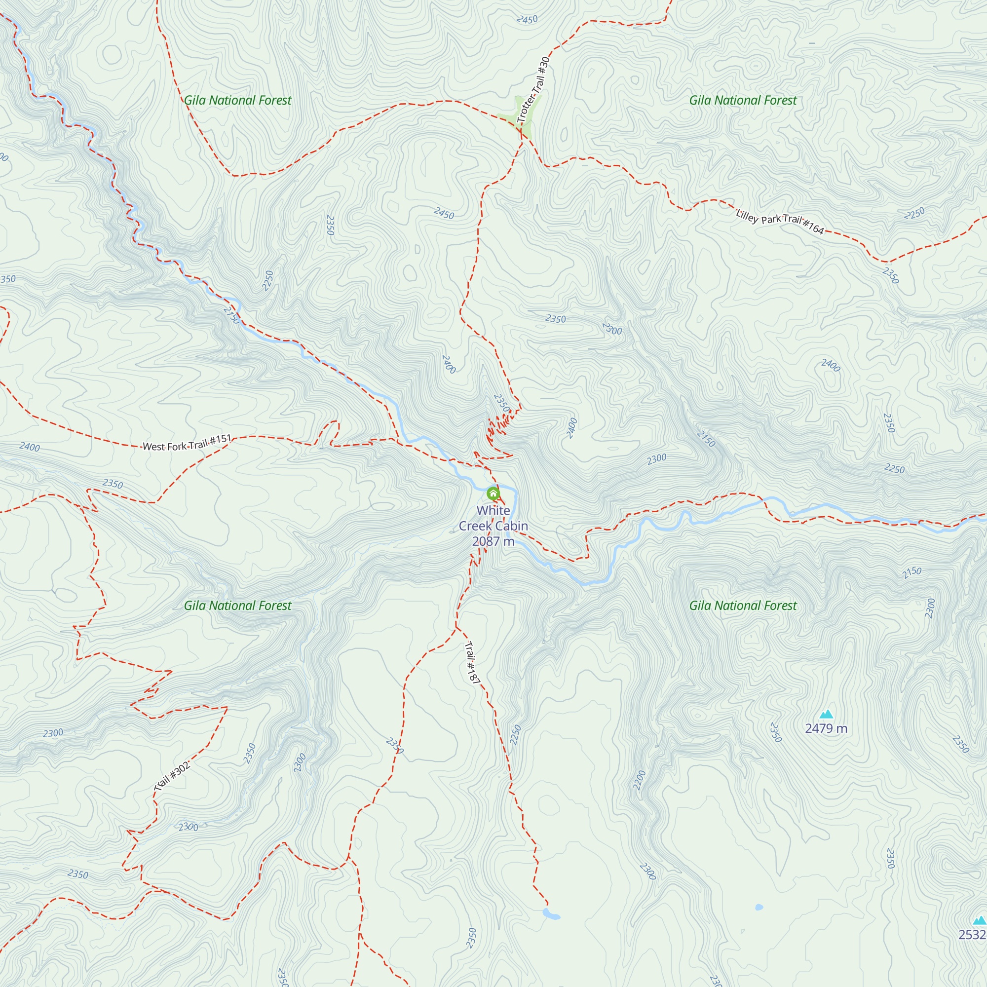 White Creek Cabin map