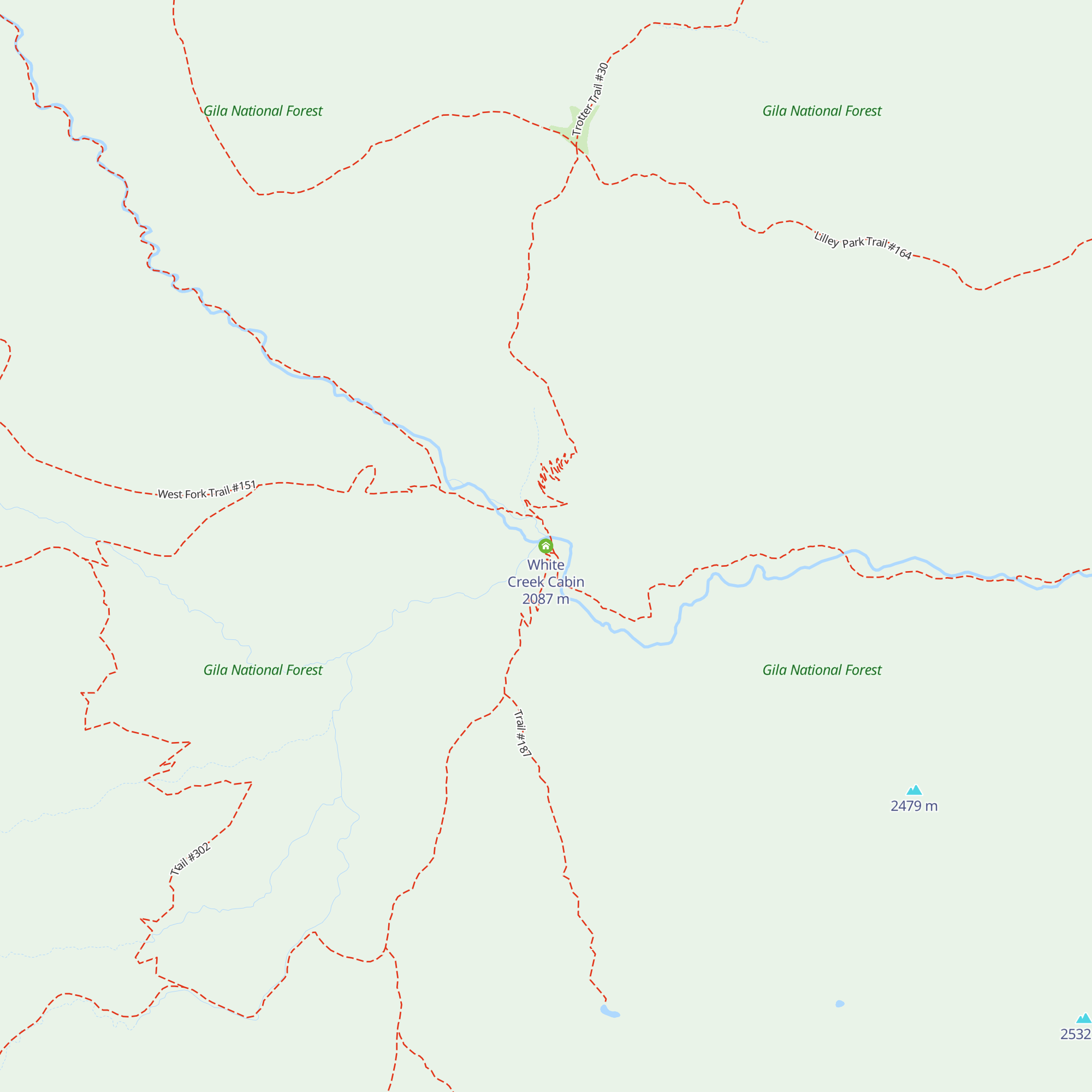 White Creek Cabin map