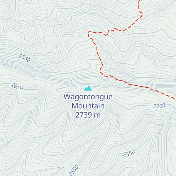 Map of Wagontongue Mountain