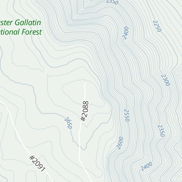 Map of Big Pryor Mountain