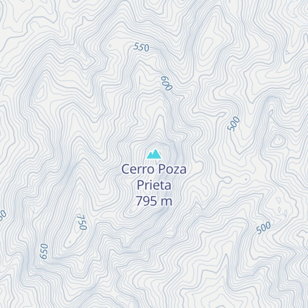 Map of Cerro Poza Prieta