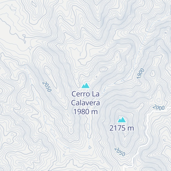 Map of Cerro La Calavera