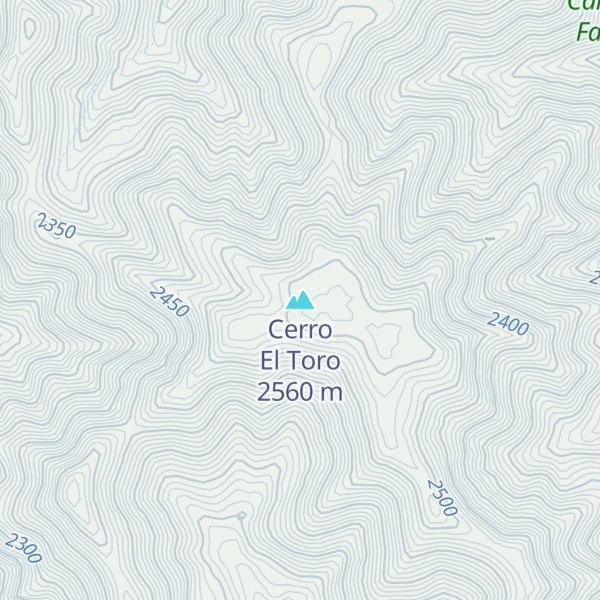 Map of Cerro El Toro