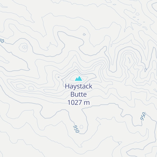 Map of Haystack Butte