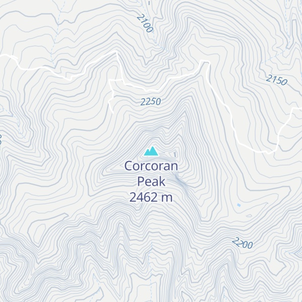 Map of Corcoran Peak