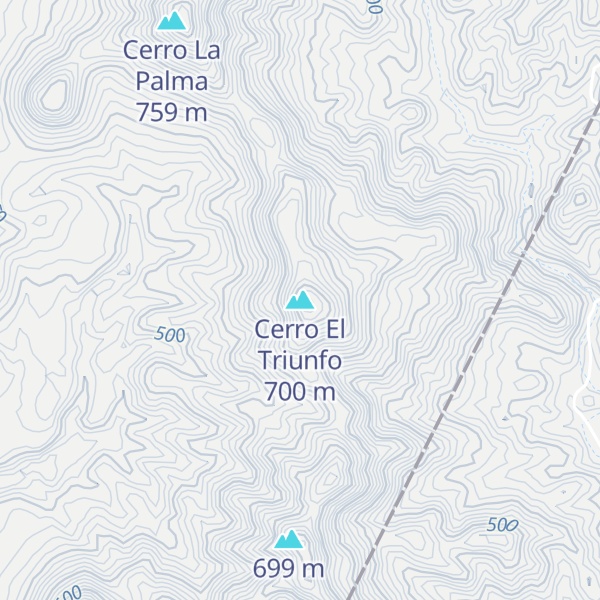 Map of Cerro El Triunfo