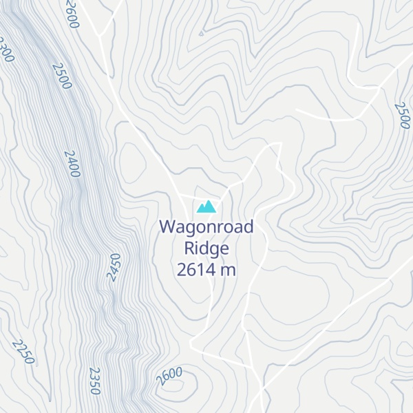 Map of Wagonroad Ridge
