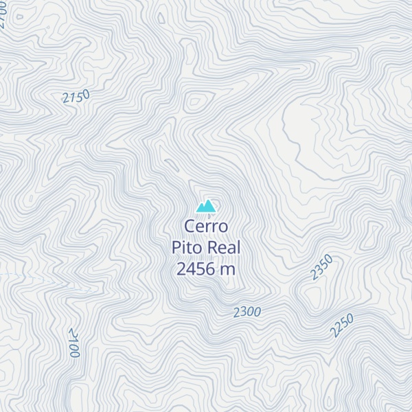 Map of Cerro Pito Real