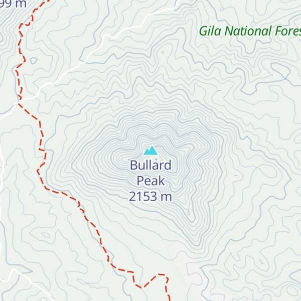 Map of Bullard Peak