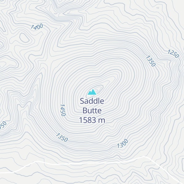 Map of Saddle Butte