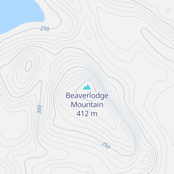 Map of Beaverlodge Mountain
