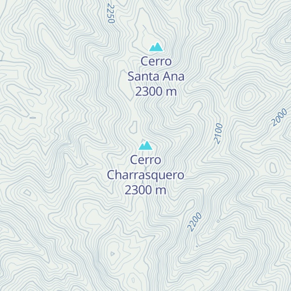 Map of Cerro Charrasquero
