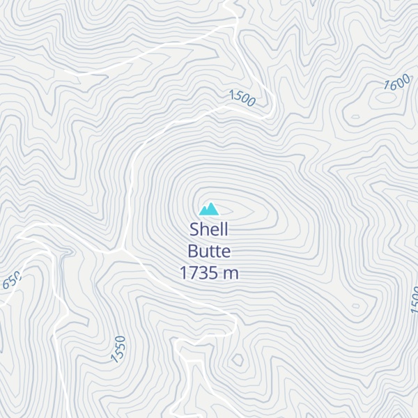 Map of Shell Butte