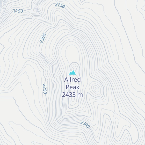 Map of Allred Peak