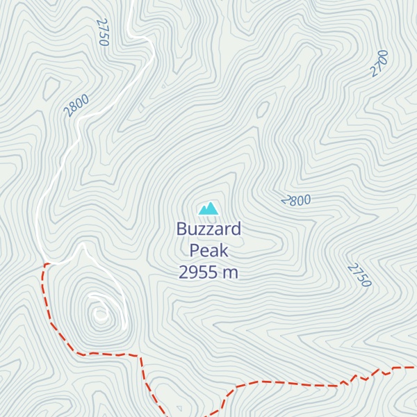 Map of Buzzard Peak