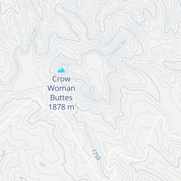 Map of East Crow Woman Butte