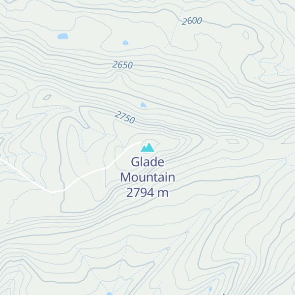 Map of Glade Mountain