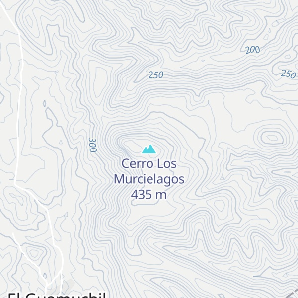Map of Cerro Los Murcielagos