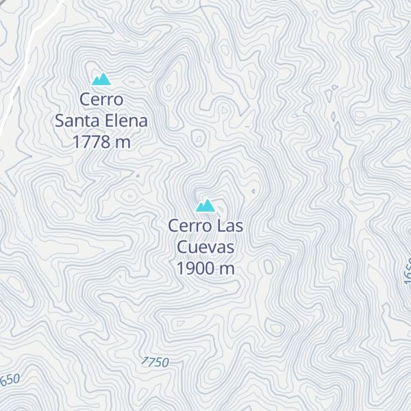 Map of Cerro Las Cuevas