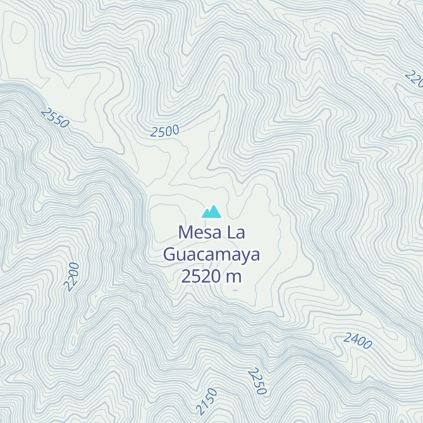 Map of Mesa La Guacamaya