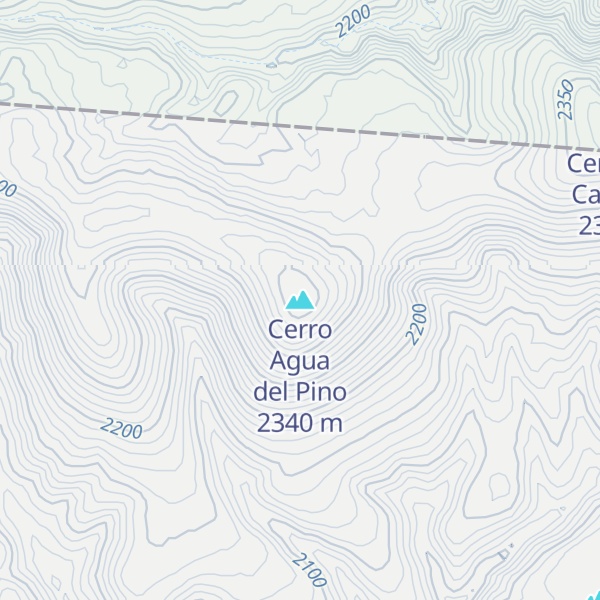 Map of Cerro Agua del Pino