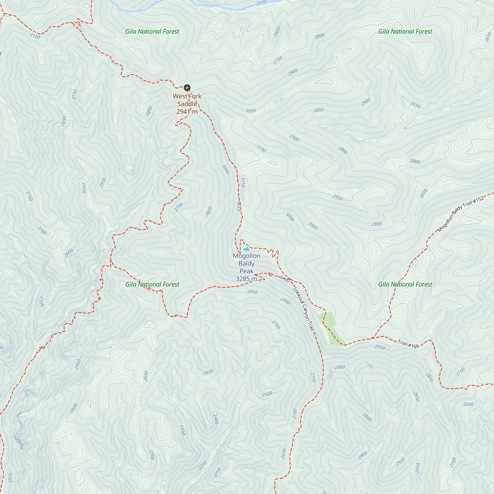Mogollon Baldy Cabin map