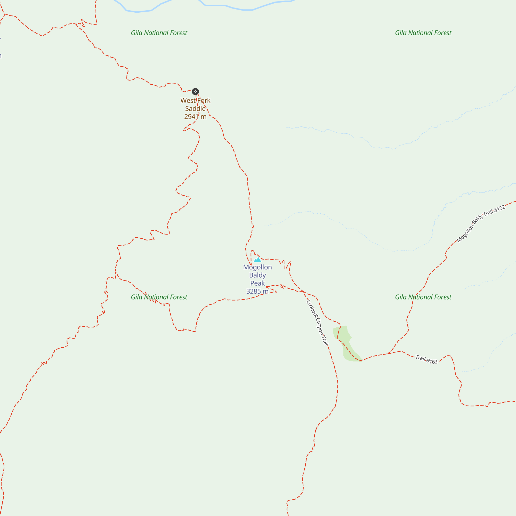 Mogollon Baldy Cabin map