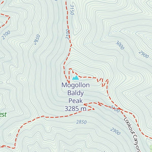 Map of Mogollon Baldy Cabin