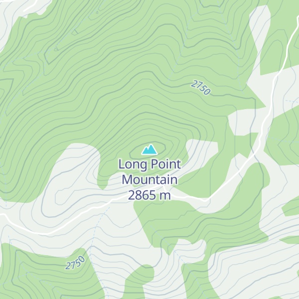 Map of Long Point Mountain