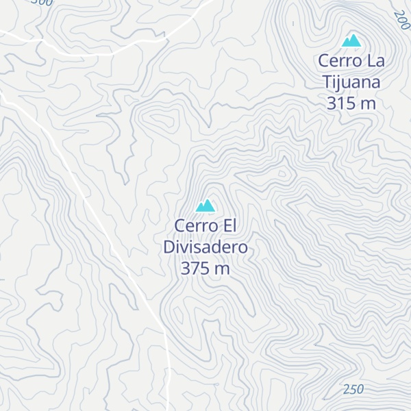 Map of Cerro El Divisadero
