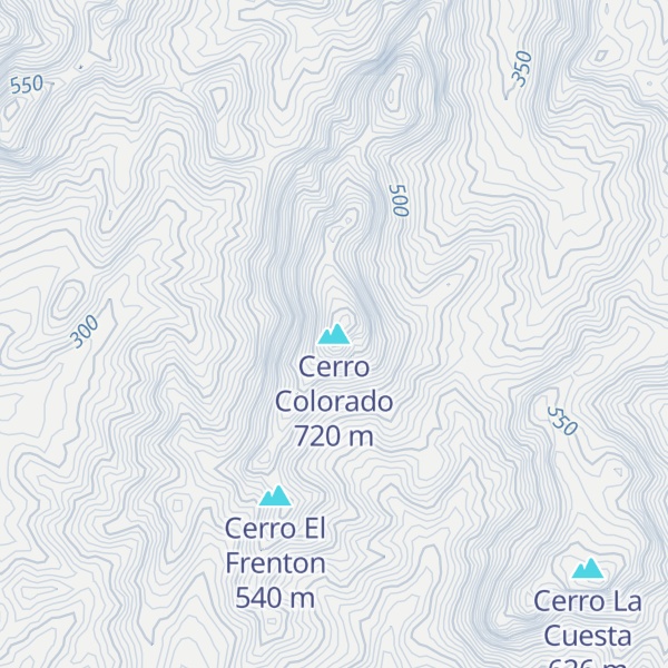 Map of Cerro Colorado