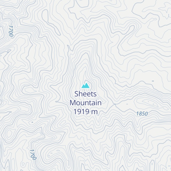 Map of Sheets Mountain