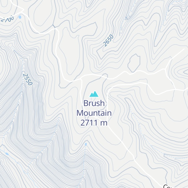Map of Brush Mountain
