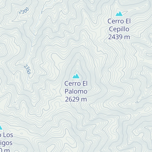 Map of Cerro El Palomo