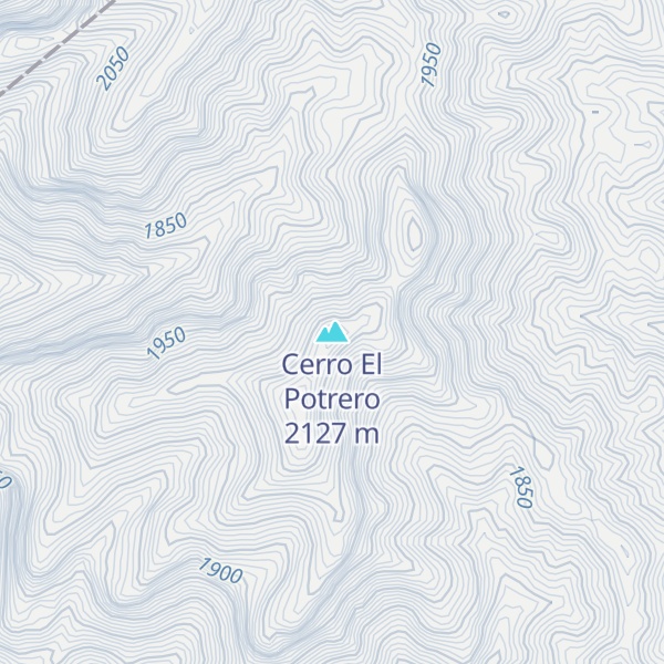 Map of Cerro El Potrero