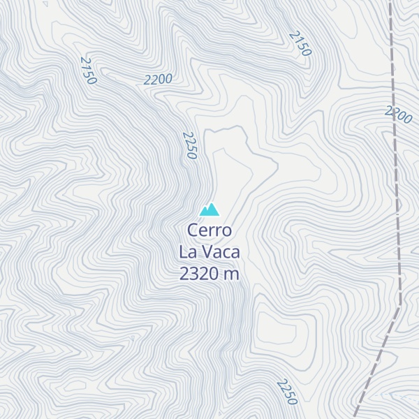 Map of Cerro La Vaca