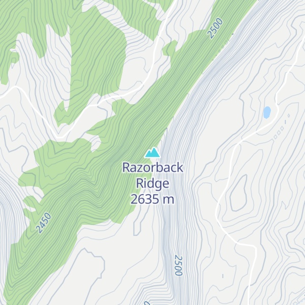 Map of Razorback Ridge