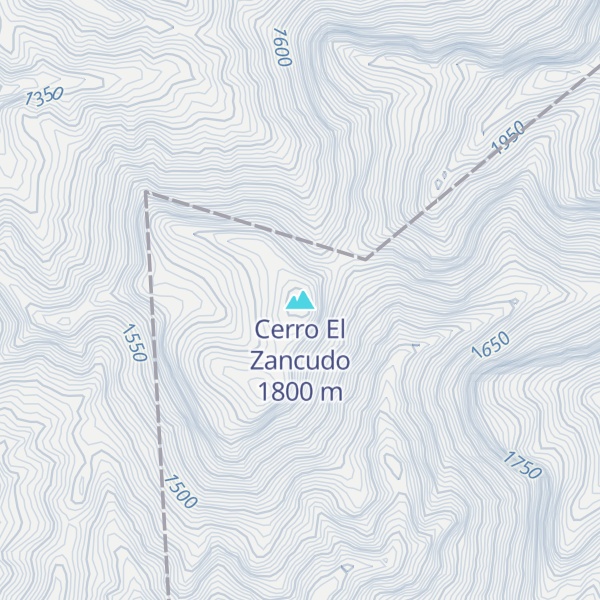 Map of Cerro El Zancudo