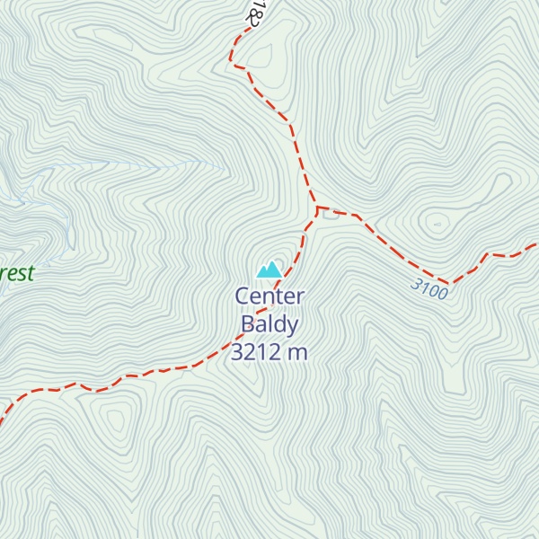 Map of Center Baldy