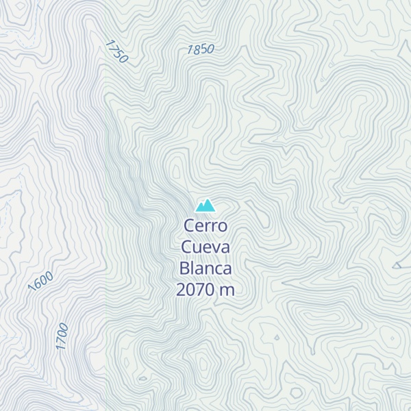 Map of Cerro Cueva Blanca