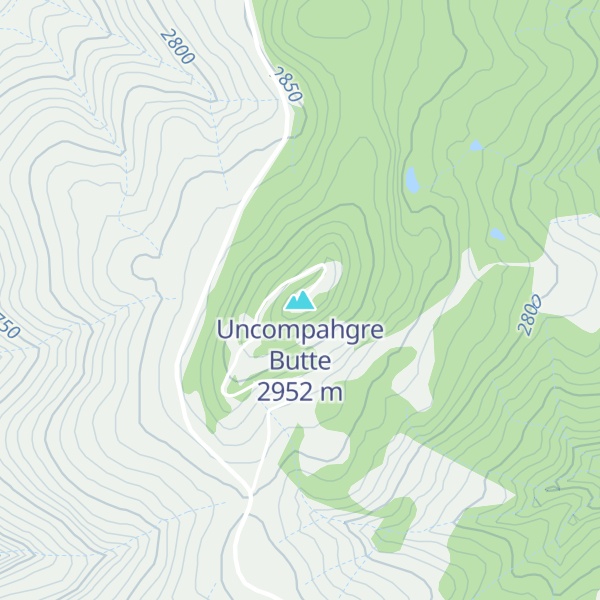 Map of Uncompahgre Butte