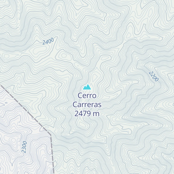 Map of Cerro Carreras