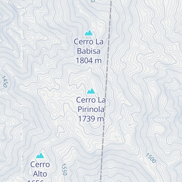 Map of Cerro La Pirinola