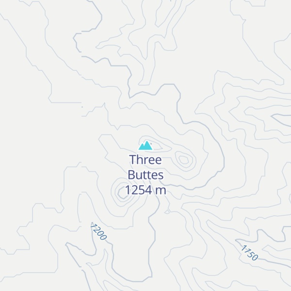 Map of Three Buttes