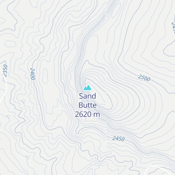 Map of Sand Butte
