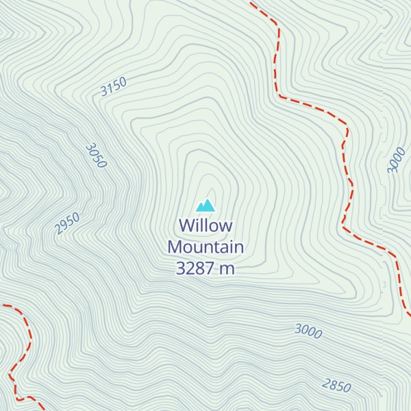 Map of Willow Mountain