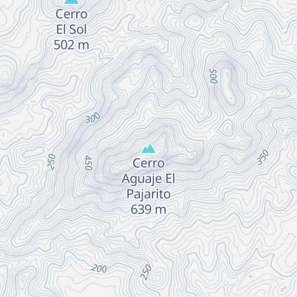 Map of Cerro Aguaje El Pajarito