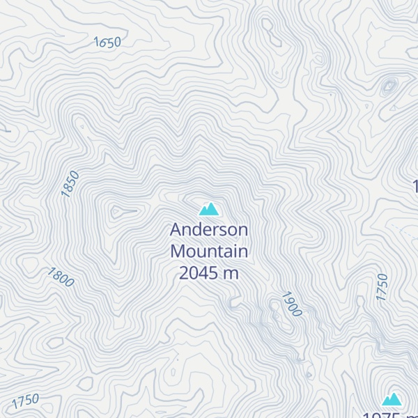 Map of Anderson Mountain