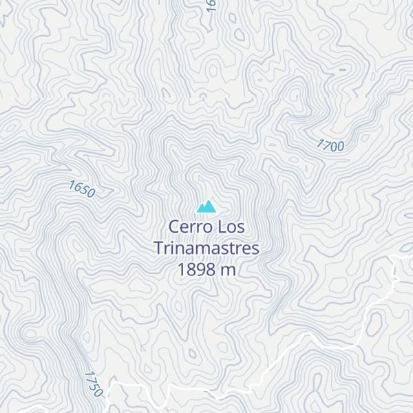 Map of Cerro Los Trinamastres